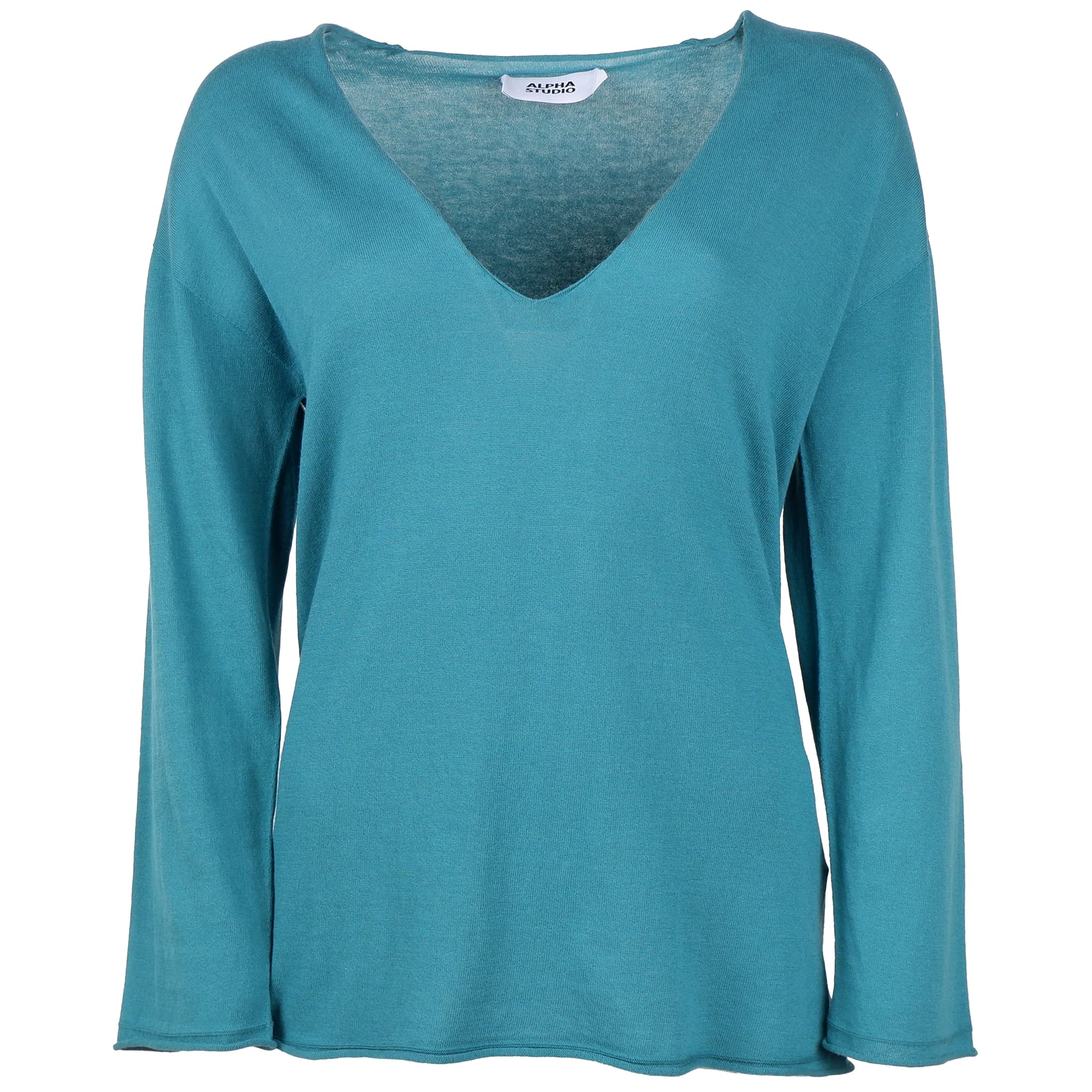 Alpha Studio Maglia scollo V verde