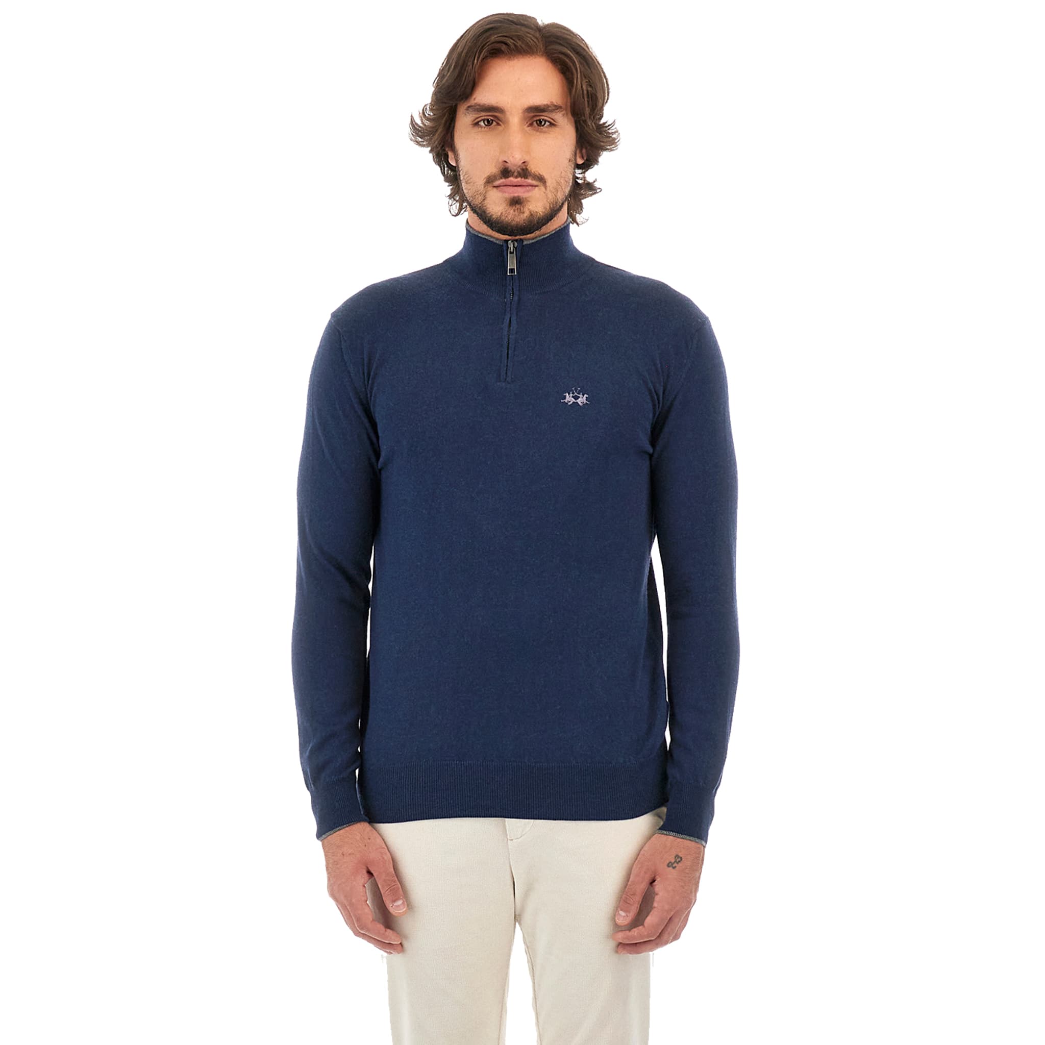 Man half zip tricot