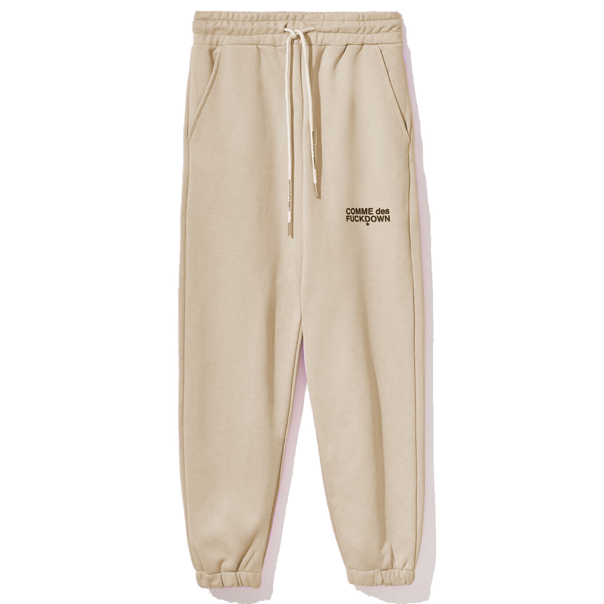 Comme Des Fuckdown Pantaloni felpa beige
