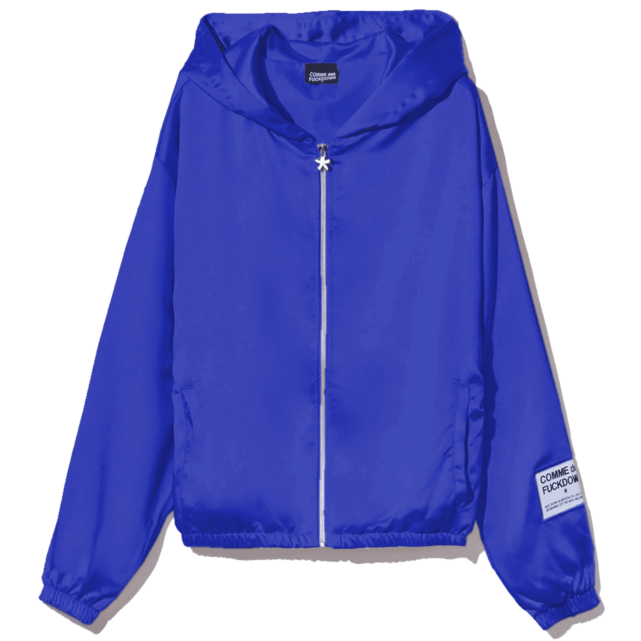Comme Des Fuckdown Giacca in raso blu