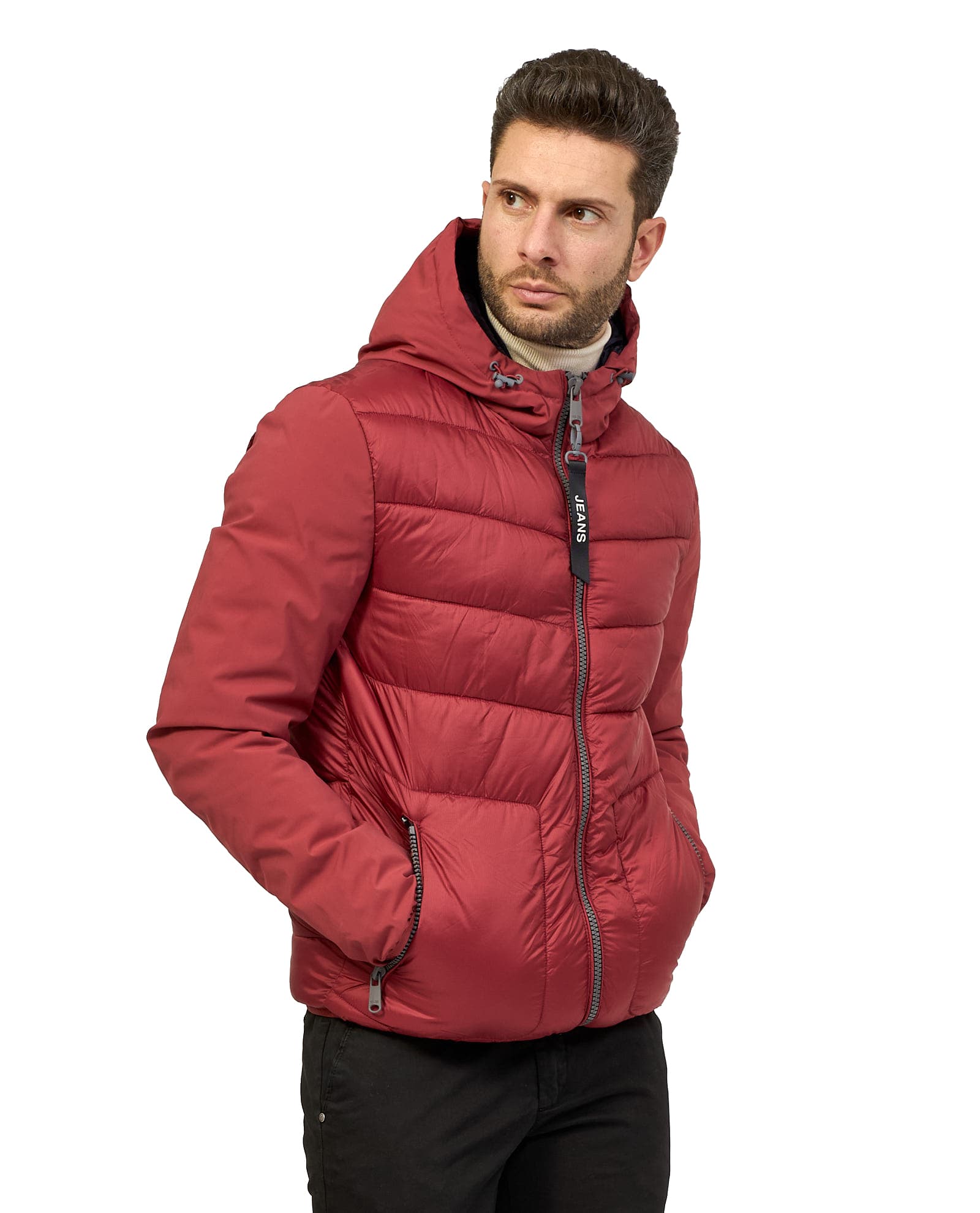 Giacca rossa in nylon