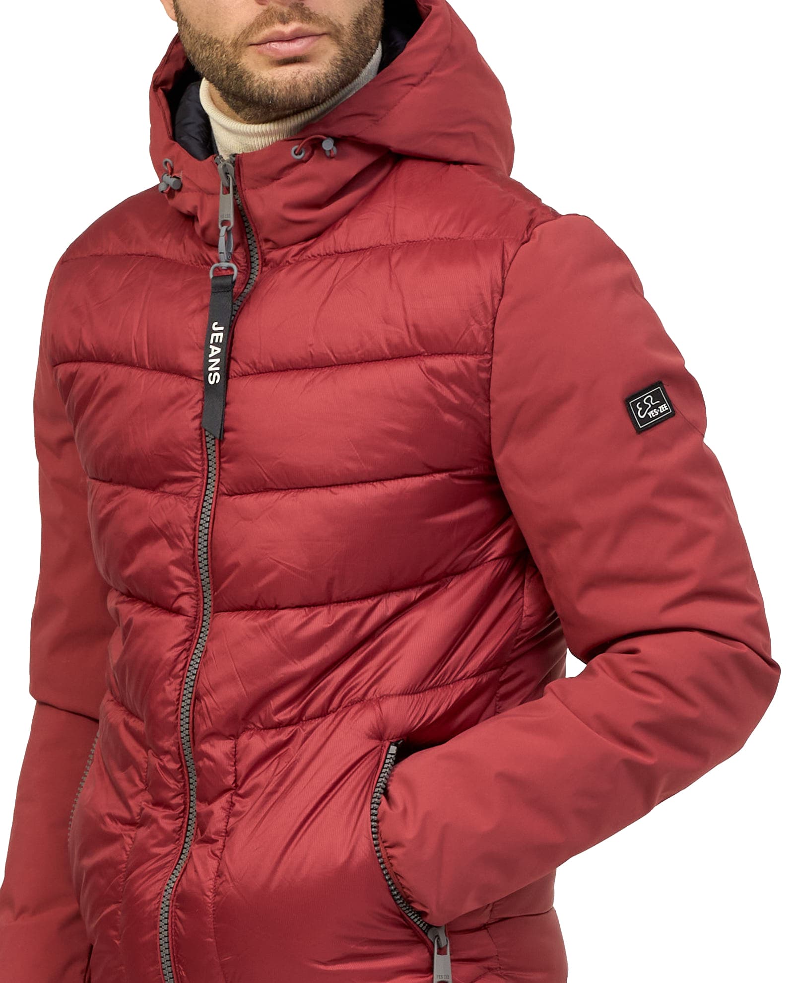Giacca rossa in nylon