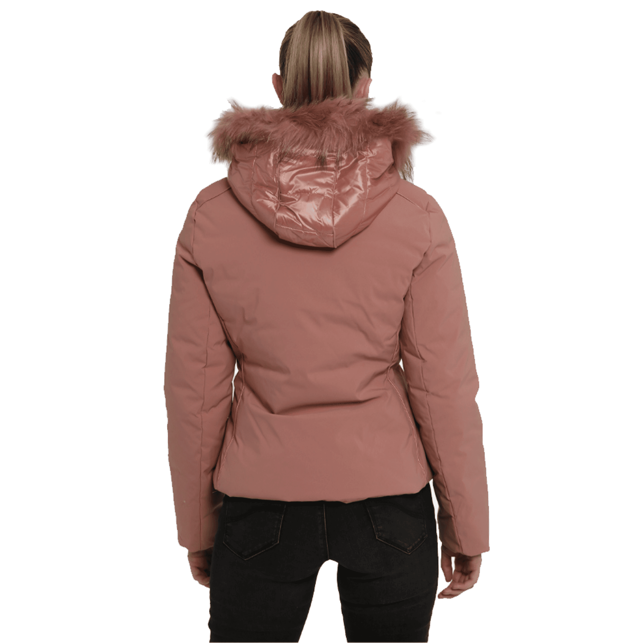 Piumino corto rosa