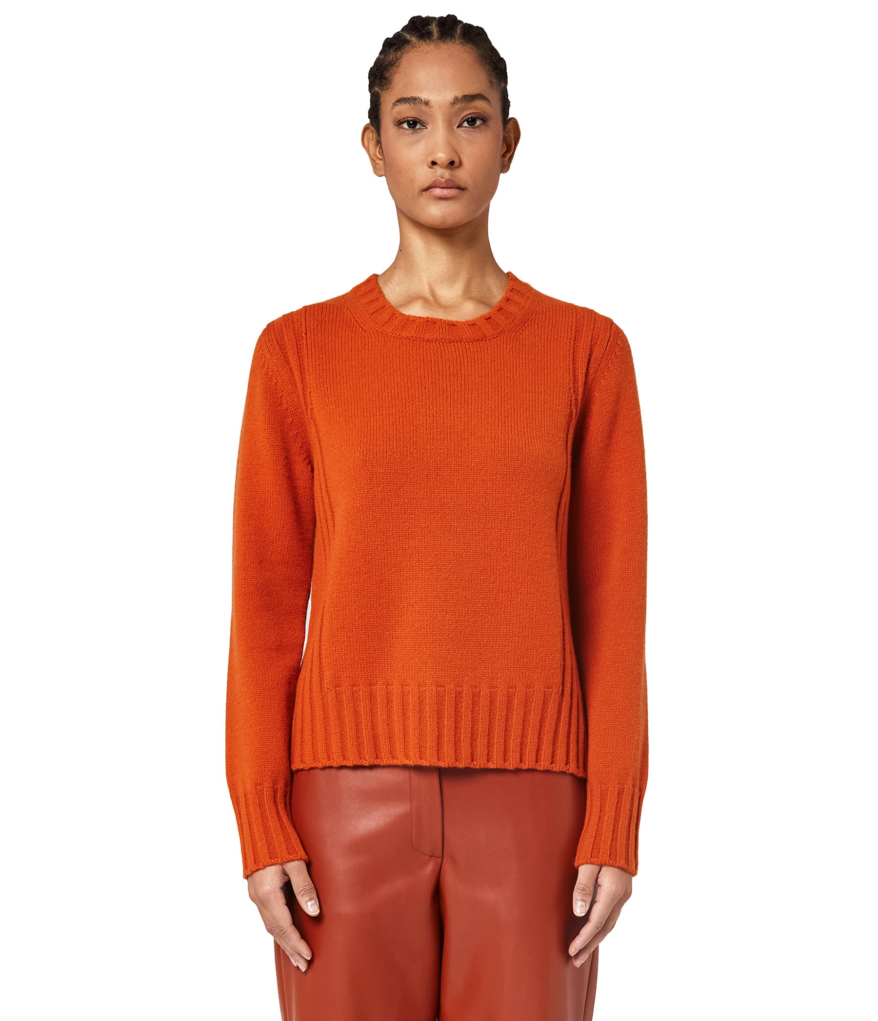 Alpha Studio Girocollo cashmere zucca