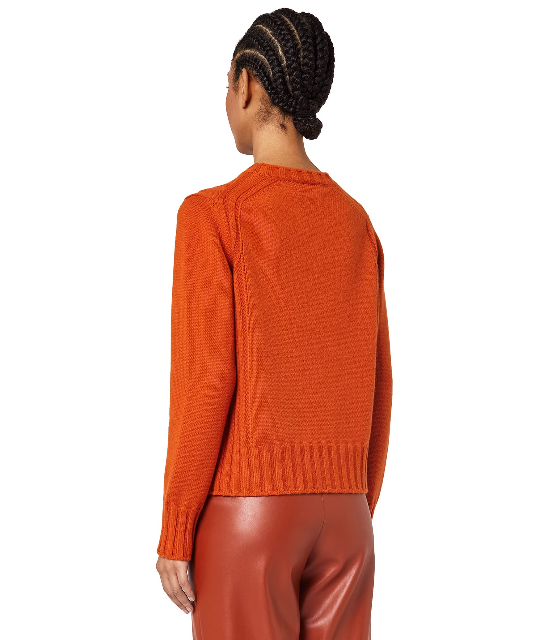 Girocollo cashmere zucca