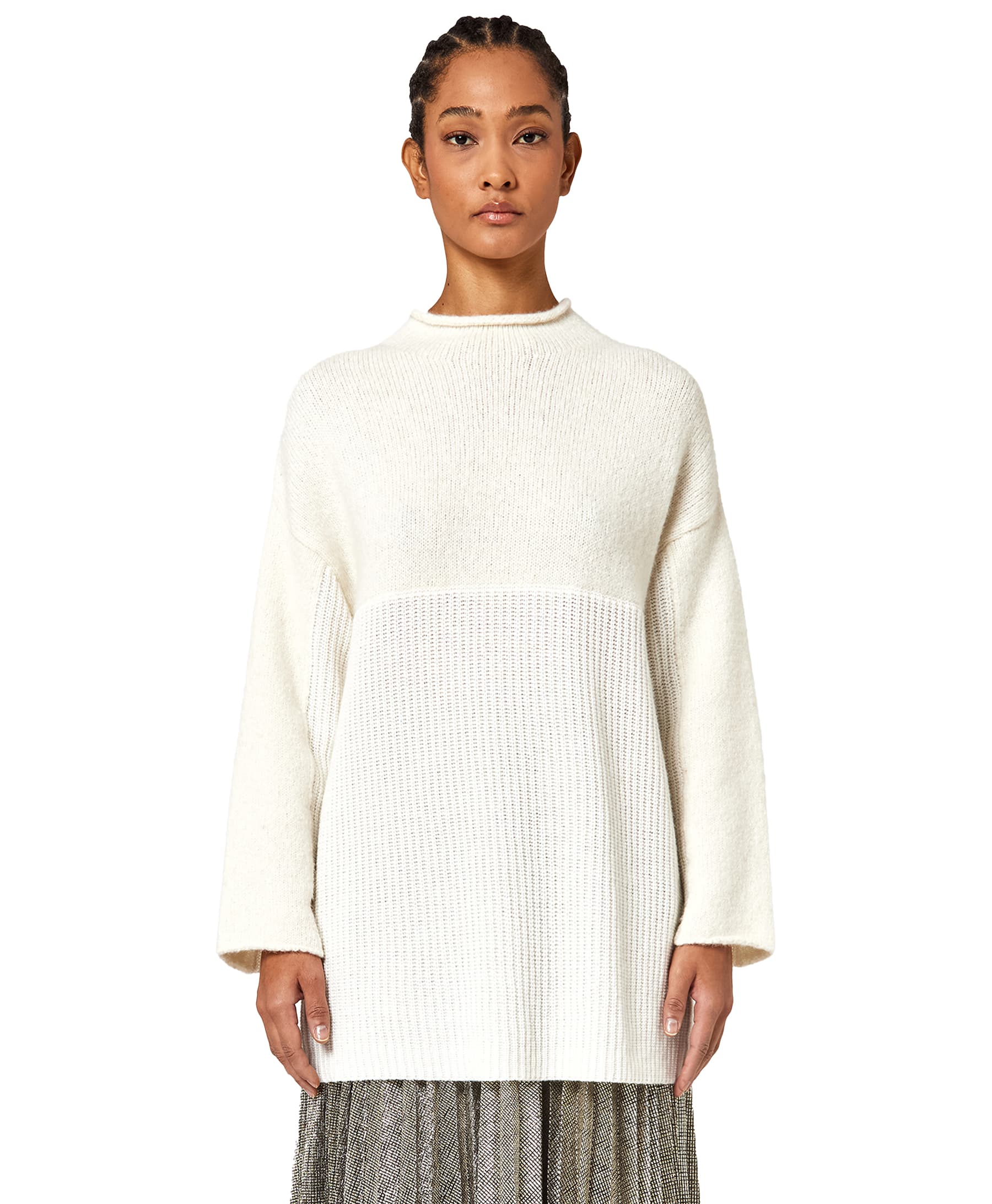 Alpha Studio Maglia over match yarn