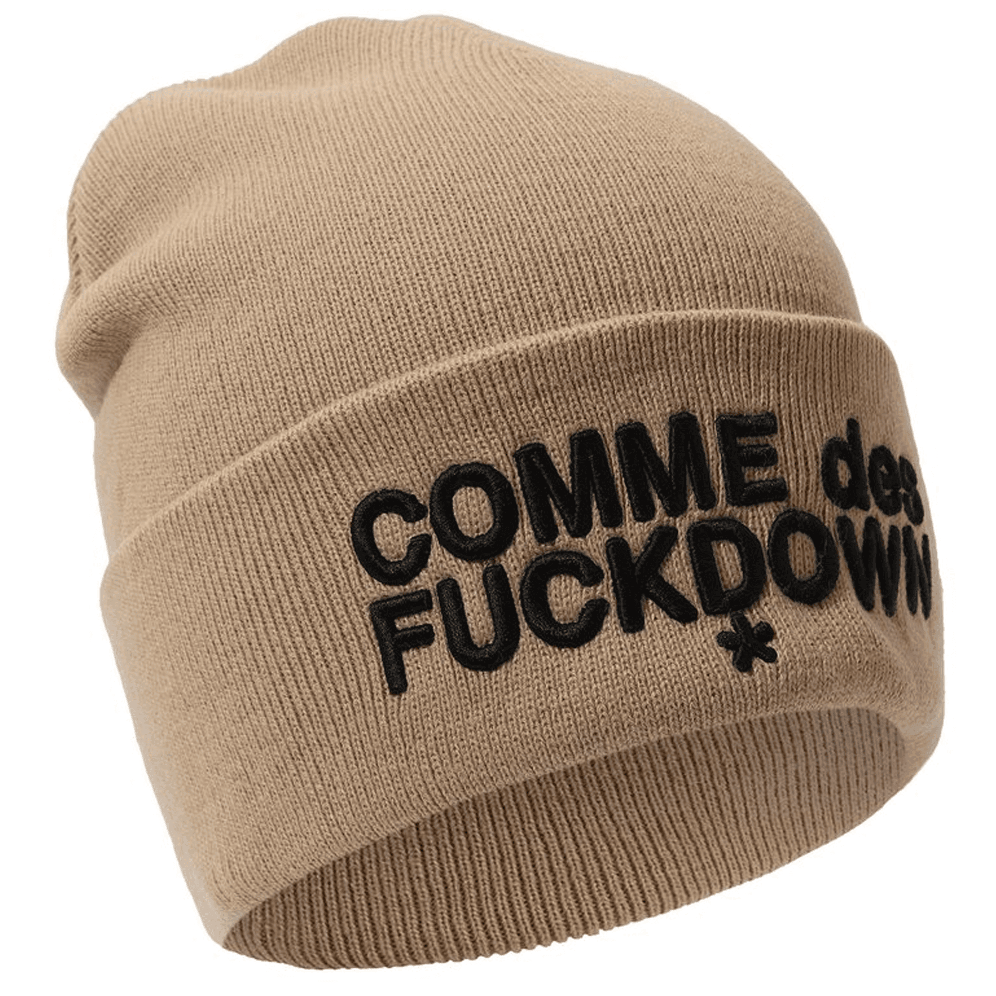 Comme Des Fuckdown Berretto maglia nocciola