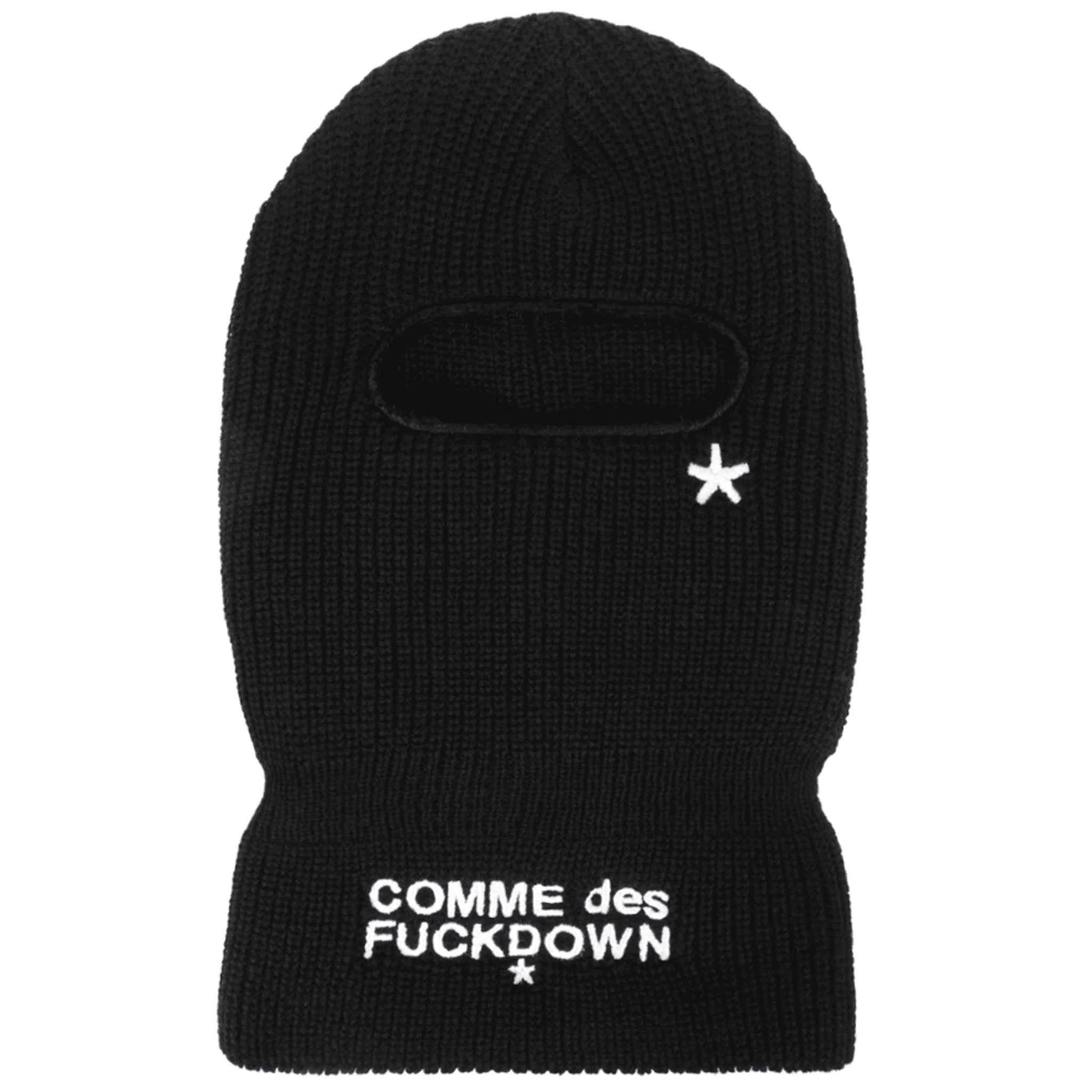 Comme Des Fuckdown Passamontagna maglia nero