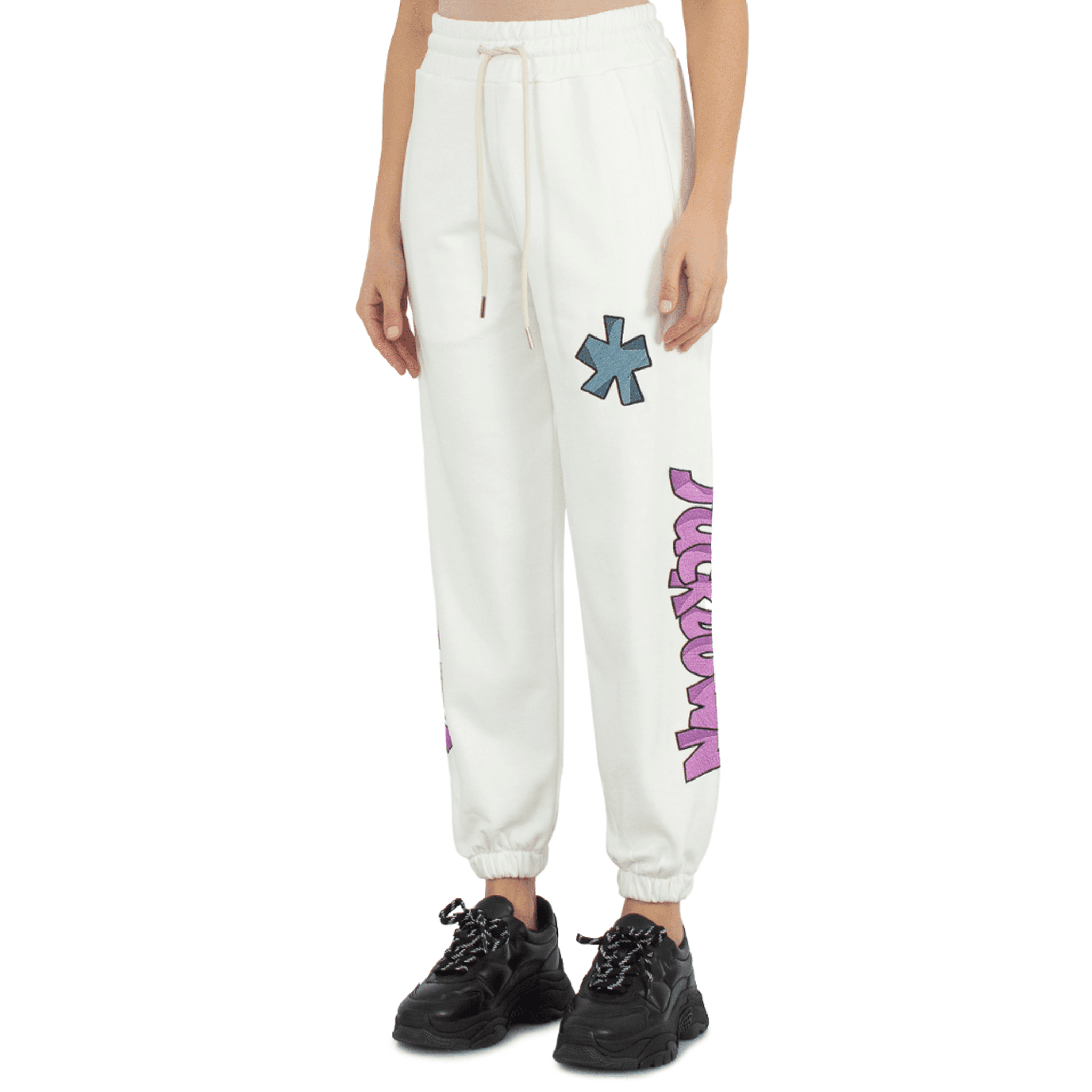 Pantaloni felpa ricamo