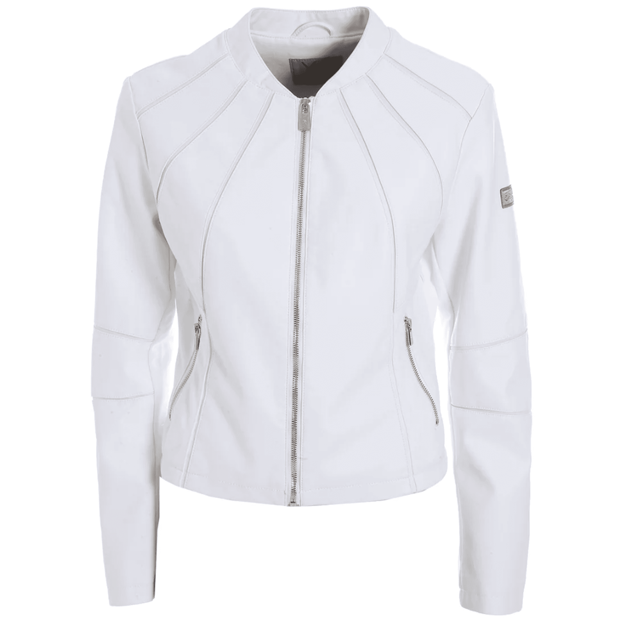 Yes Zee Giacca ecopelle bianco