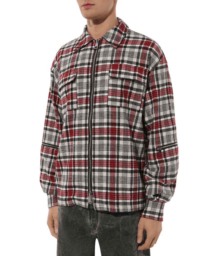 Giacca tartan all-zip