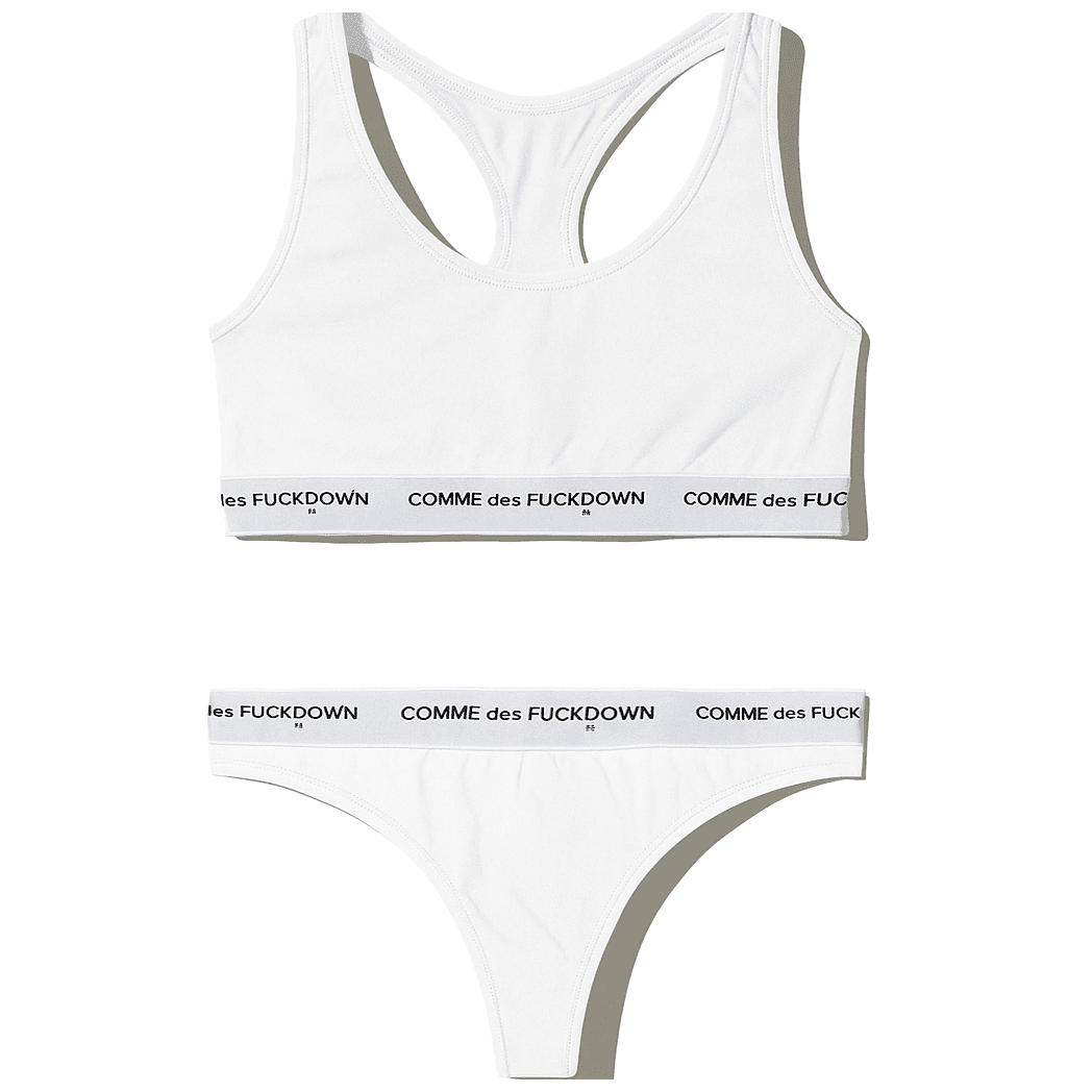 Comme Des Fuckdown Top+slip elastico parlato