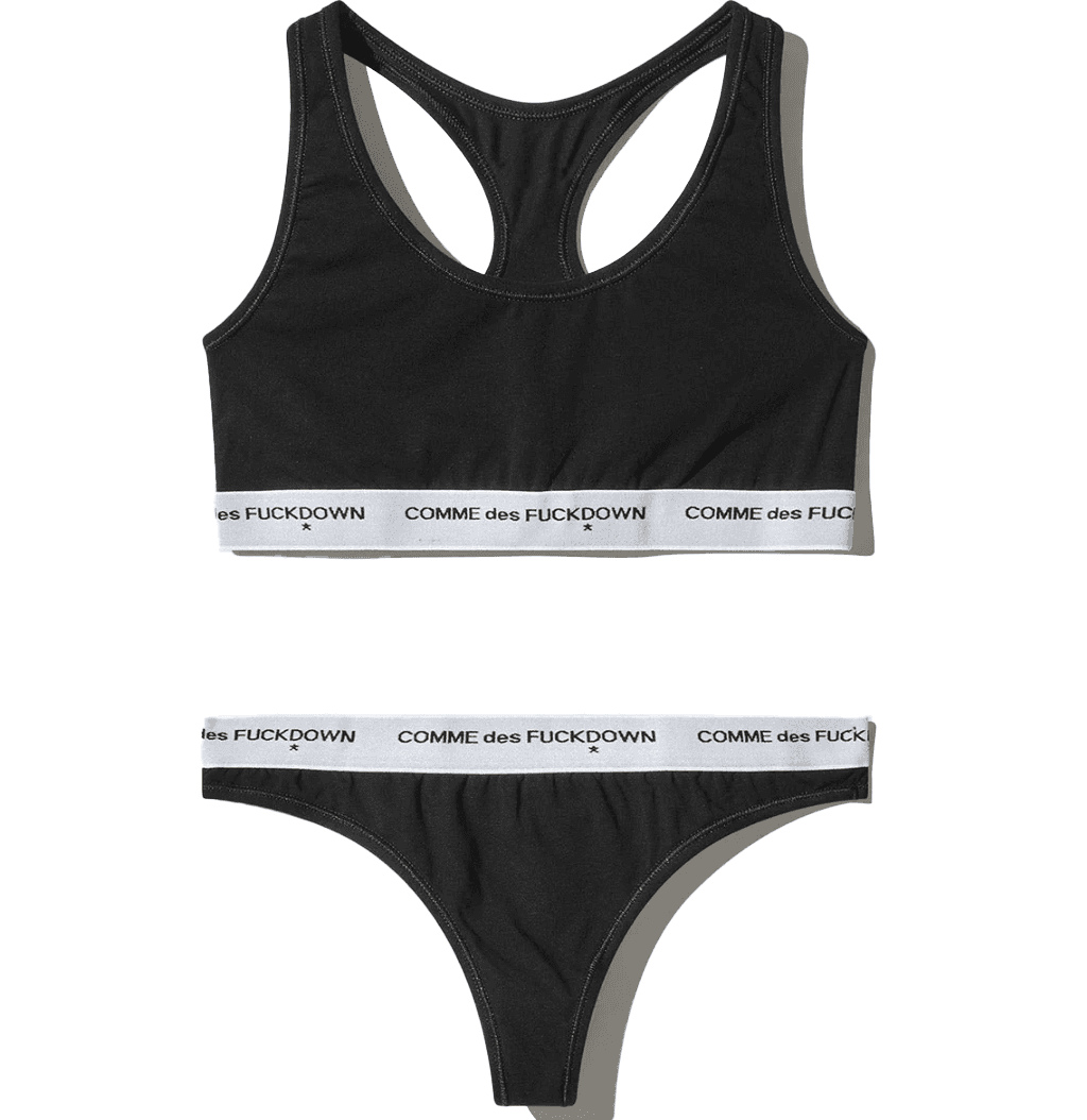 Comme Des Fuckdown Top+slip elastico parlato