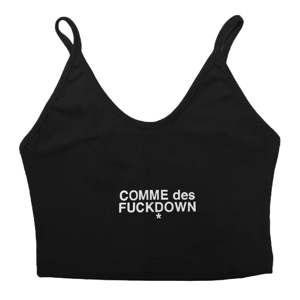 Comme Des Fuckdown Top crop in costina