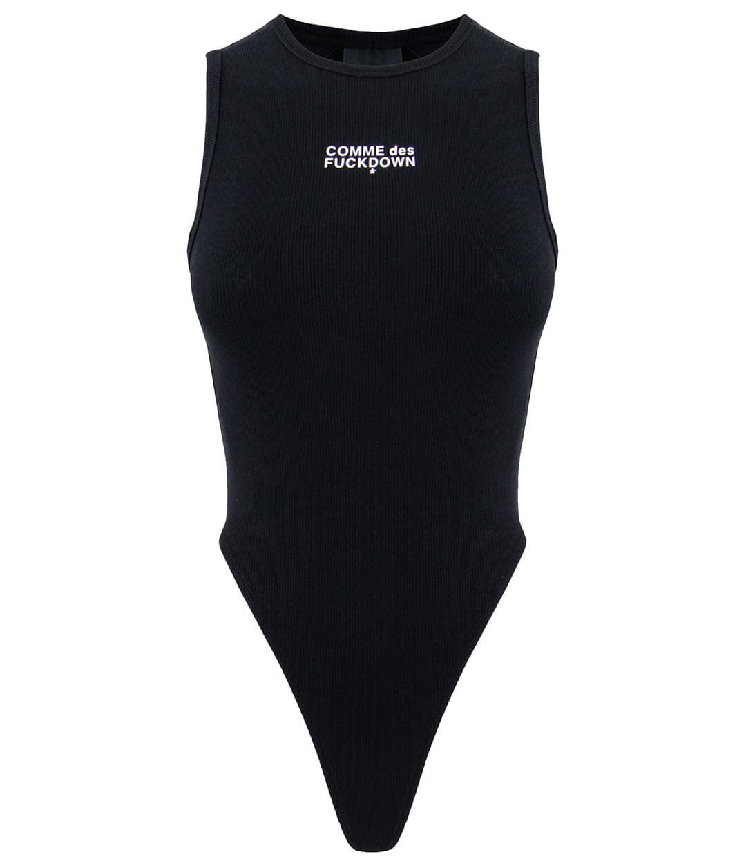 Comme Des Fuckdown Body in costina nero