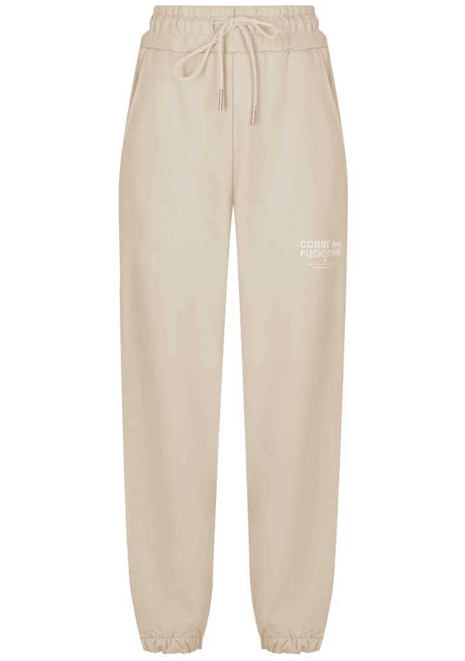 Comme Des Fuckdown Pantaloni felpa beige