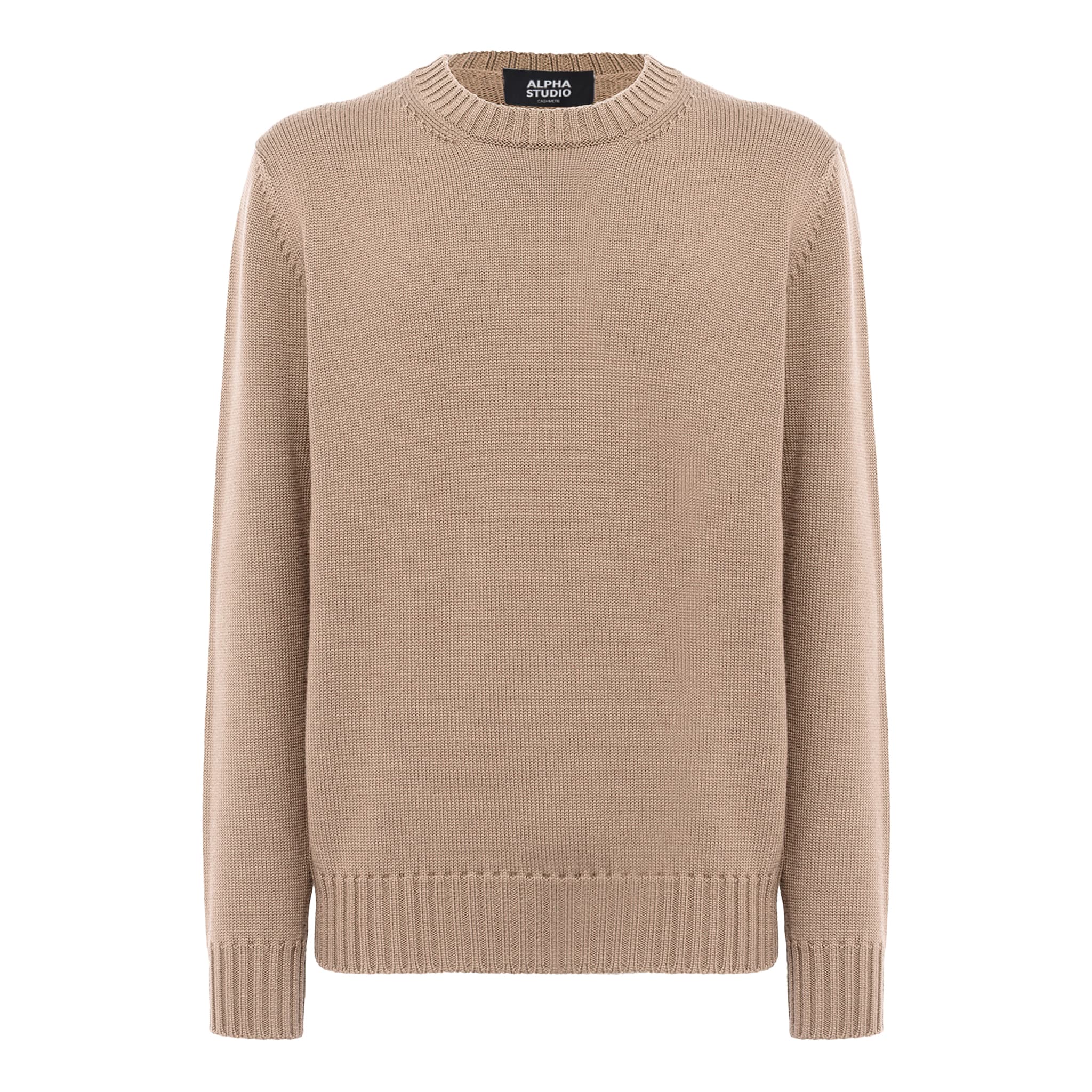 Alpha Studio Maglia girocollo a maniche lunghe in cashmere