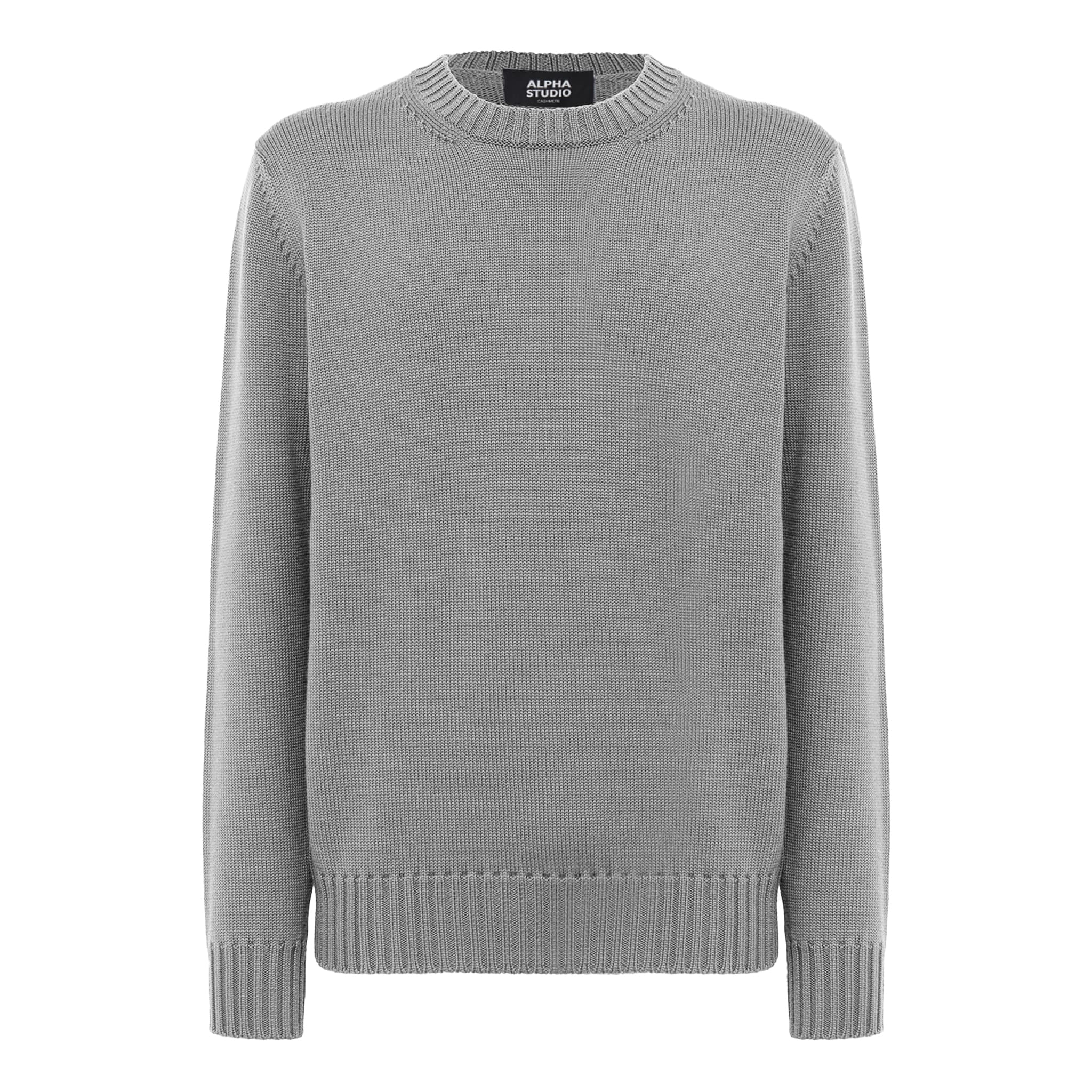 Alpha Studio Maglia girocollo a maniche lunghe in cashmere