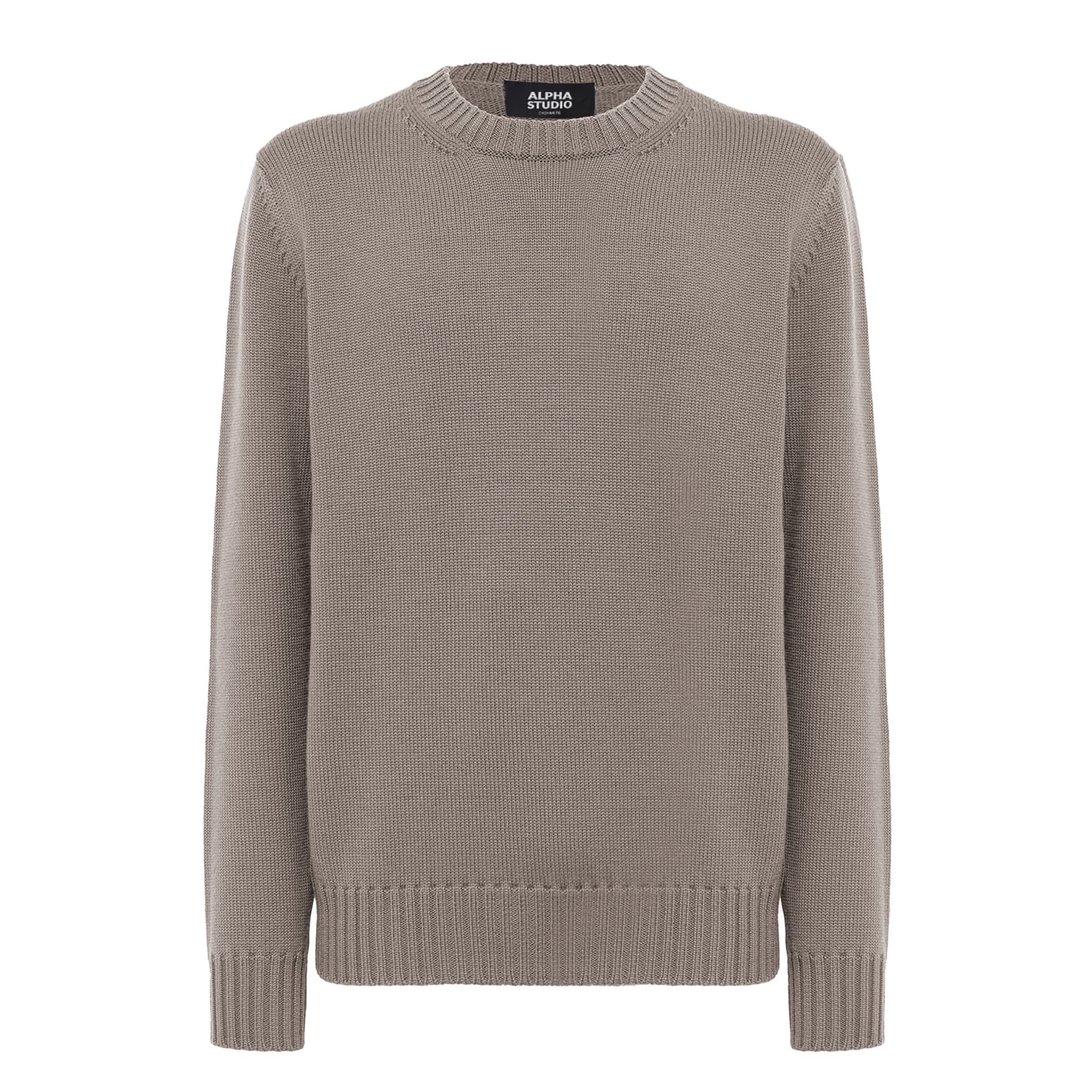 Alpha Studio Maglia girocollo a maniche lunghe in cashmere