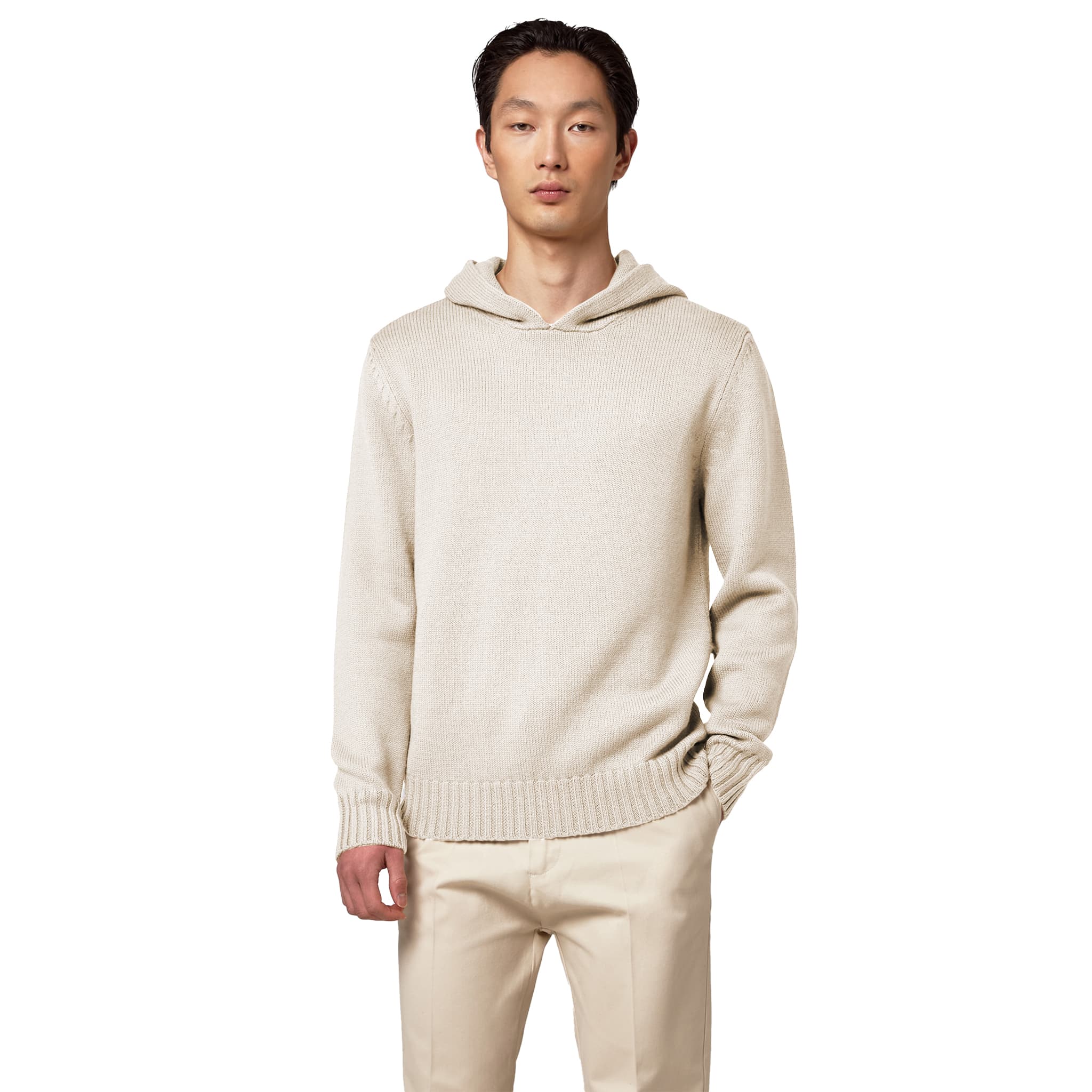 Alpha Studio Maglia cappuccio merinos pesante
