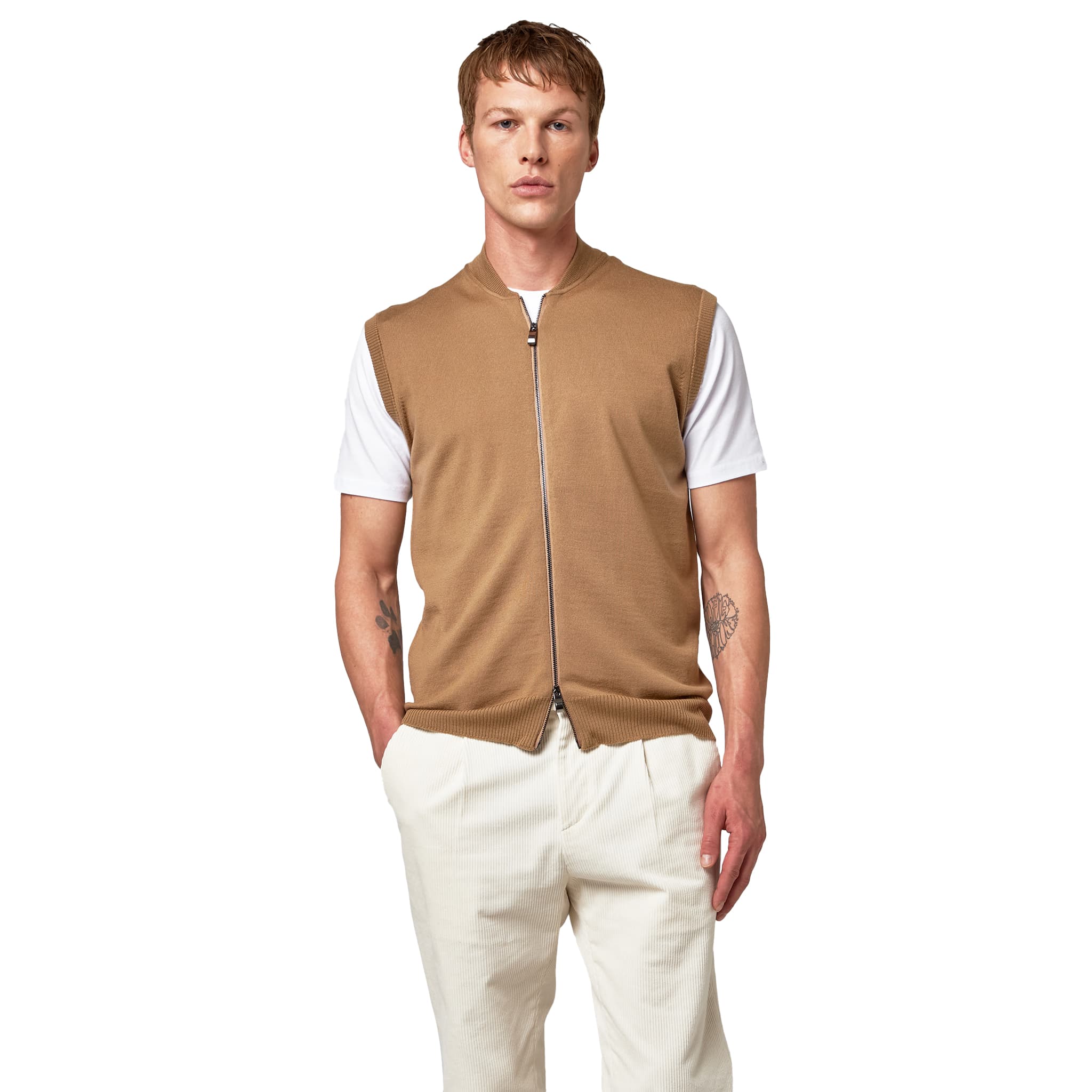 Alpha Studio Gilet bomber zip