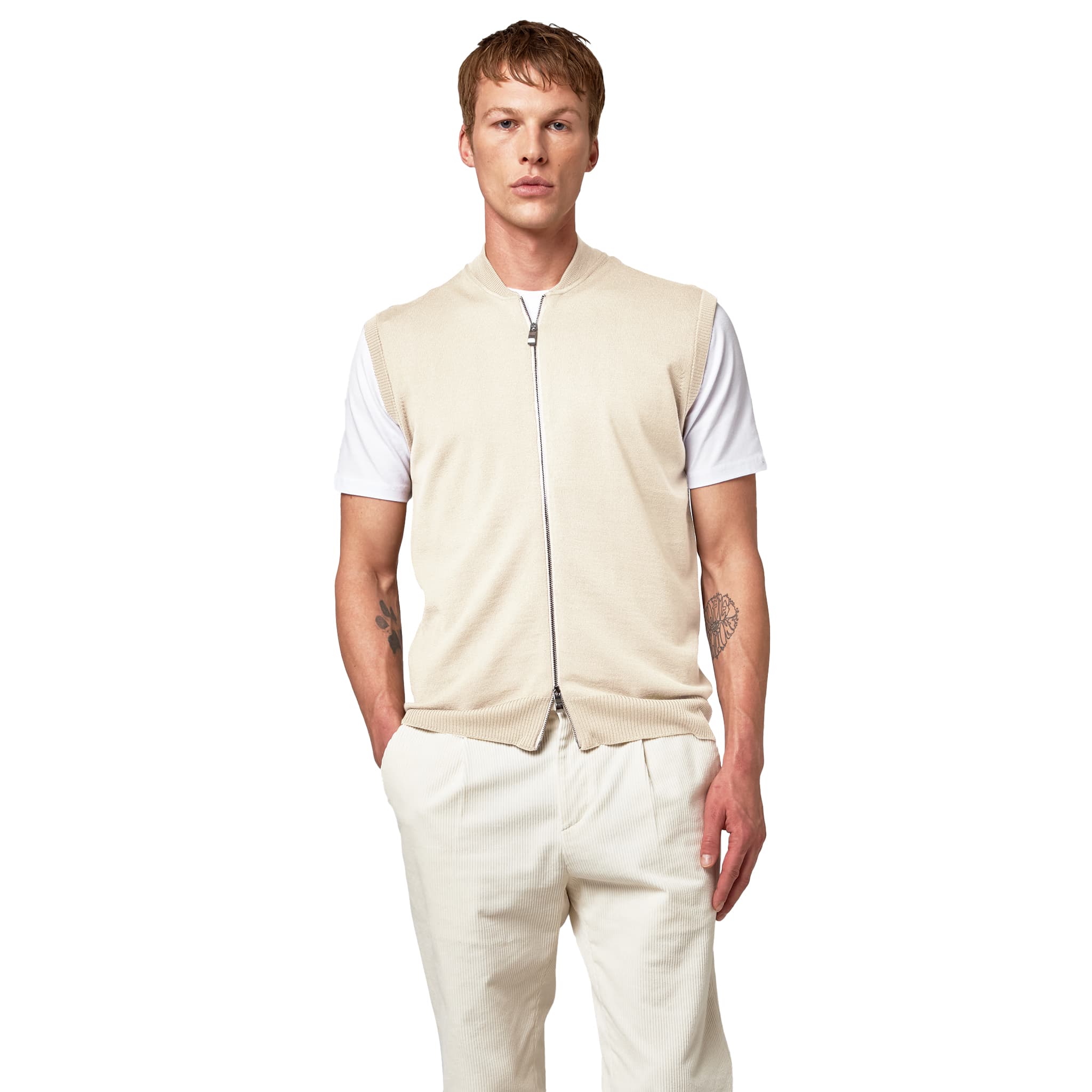Alpha Studio Gilet bomber zip