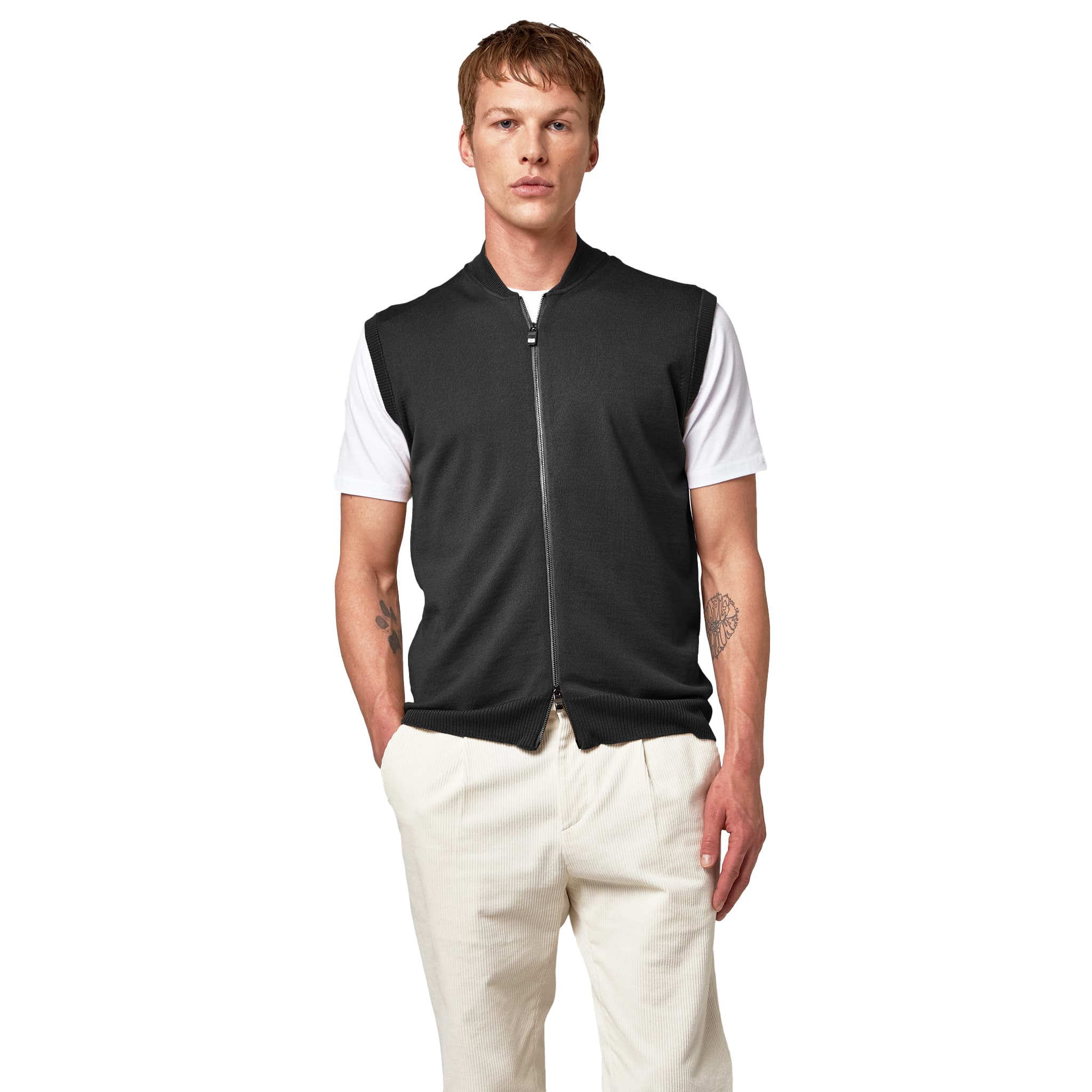 Alpha Studio Gilet bomber zip