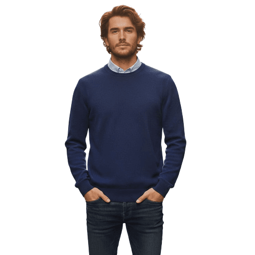 Bagutta Girocollo finezza 16 bluette