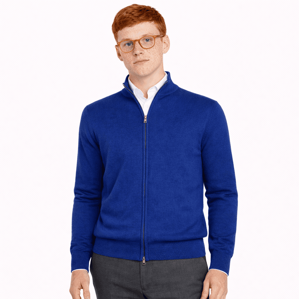 Bagutta Cardigan finezza 16 bluette