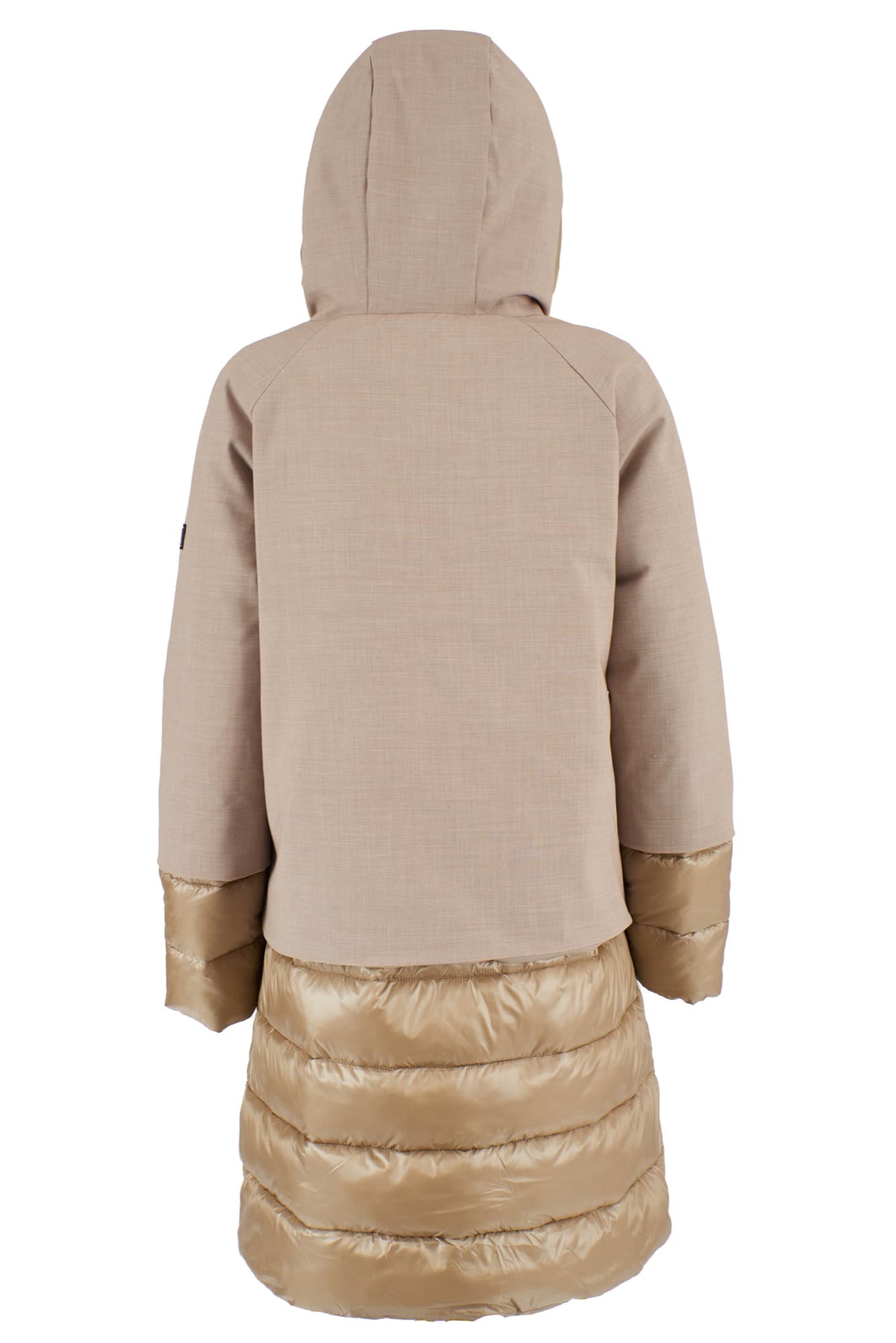 Piumino tessuto beige