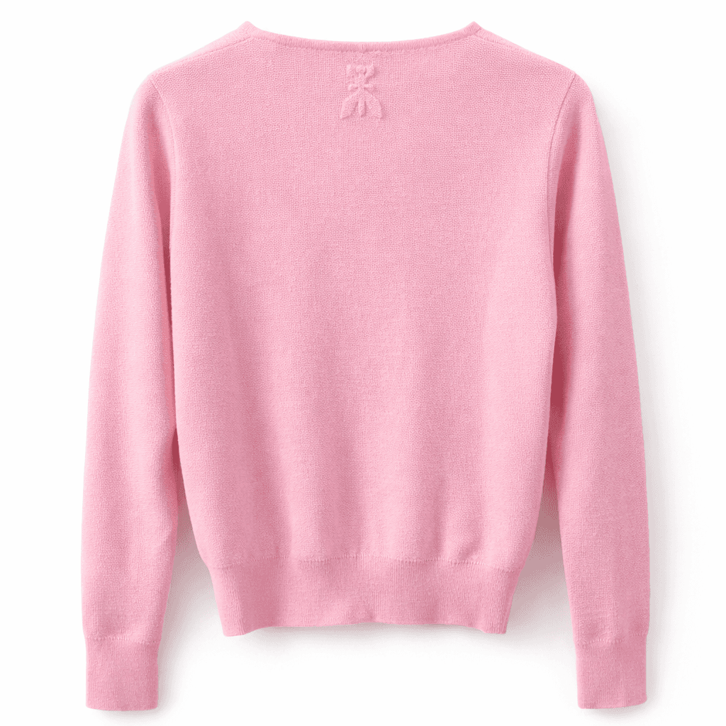 Maglia rosa scollo V