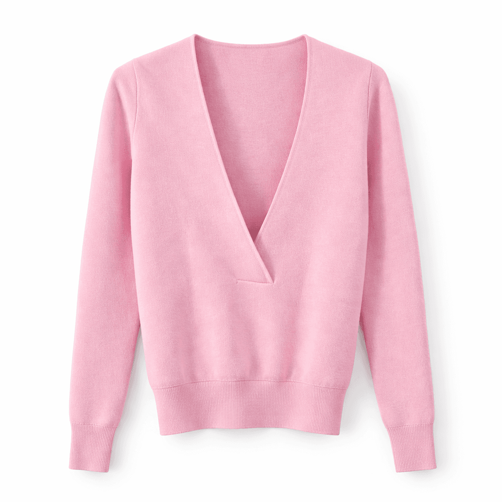 Patrizia Pepe Maglia rosa scollo V