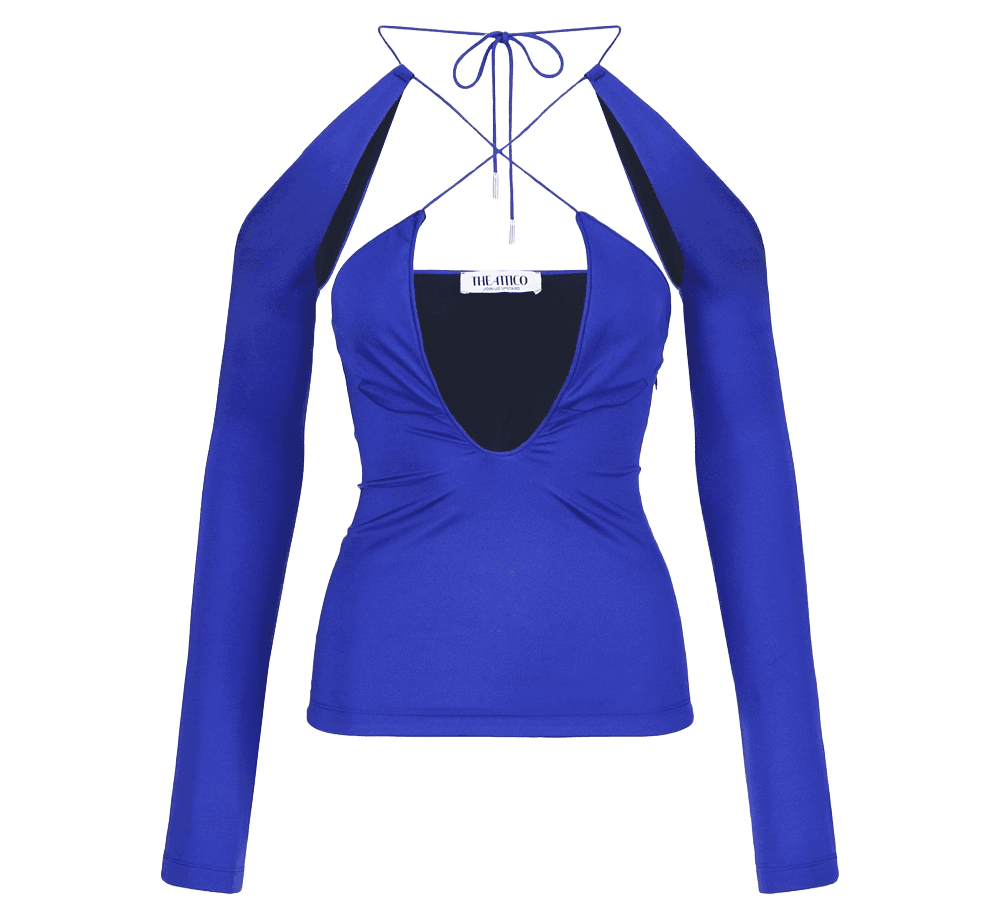 The Attico Top vivid blu