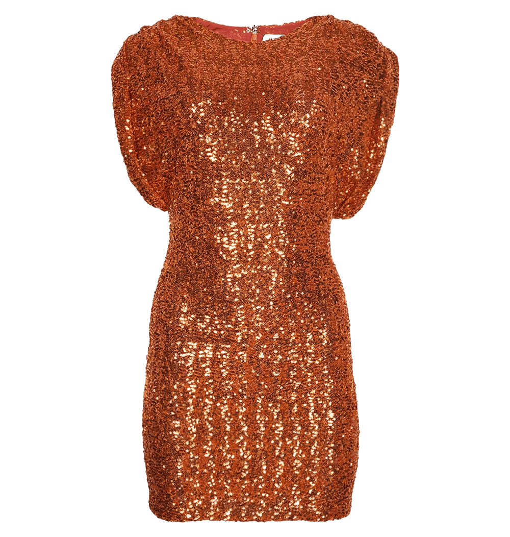 The Attico Abito arancione paillettes