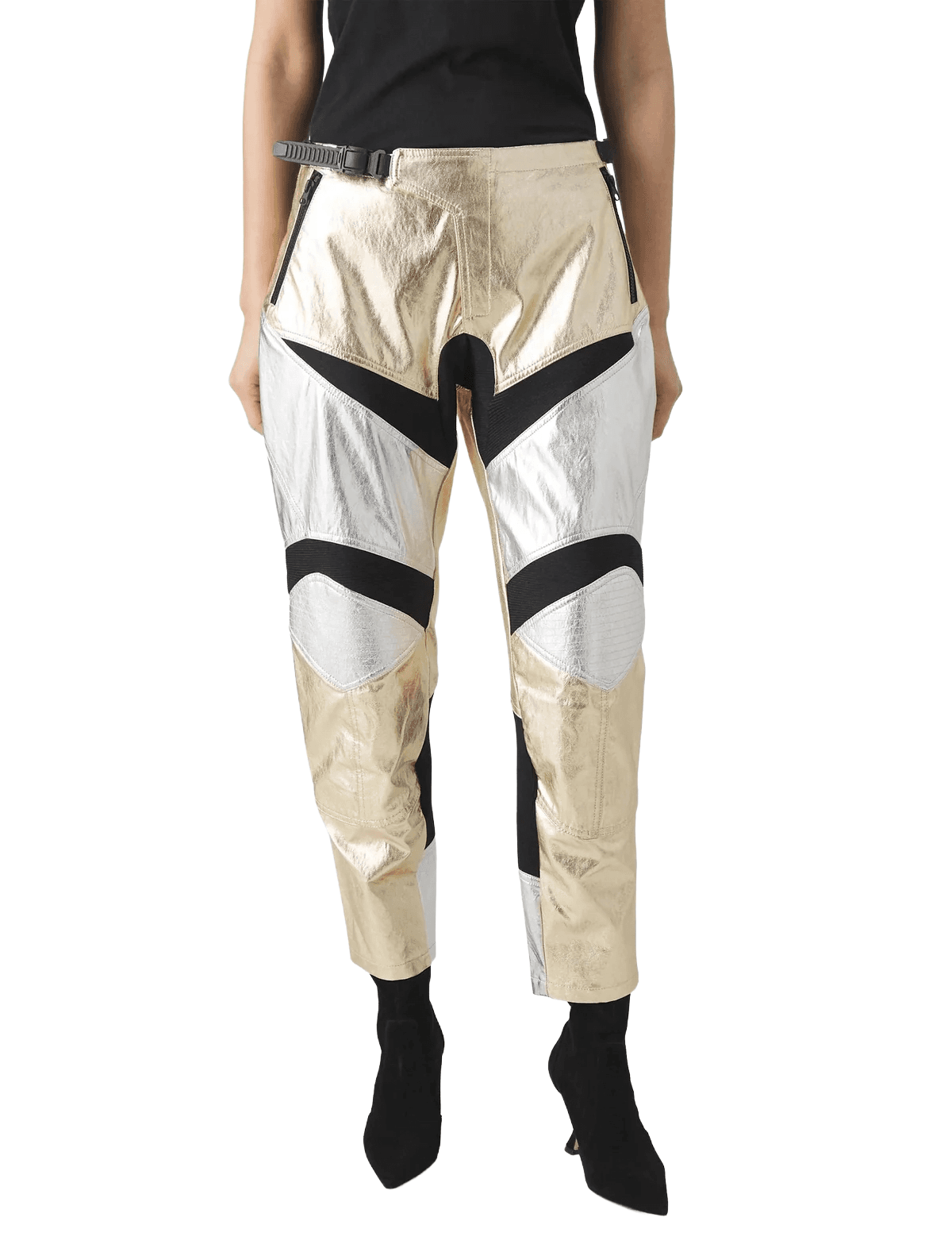 Pinko Pantaloni prometeo gold silver