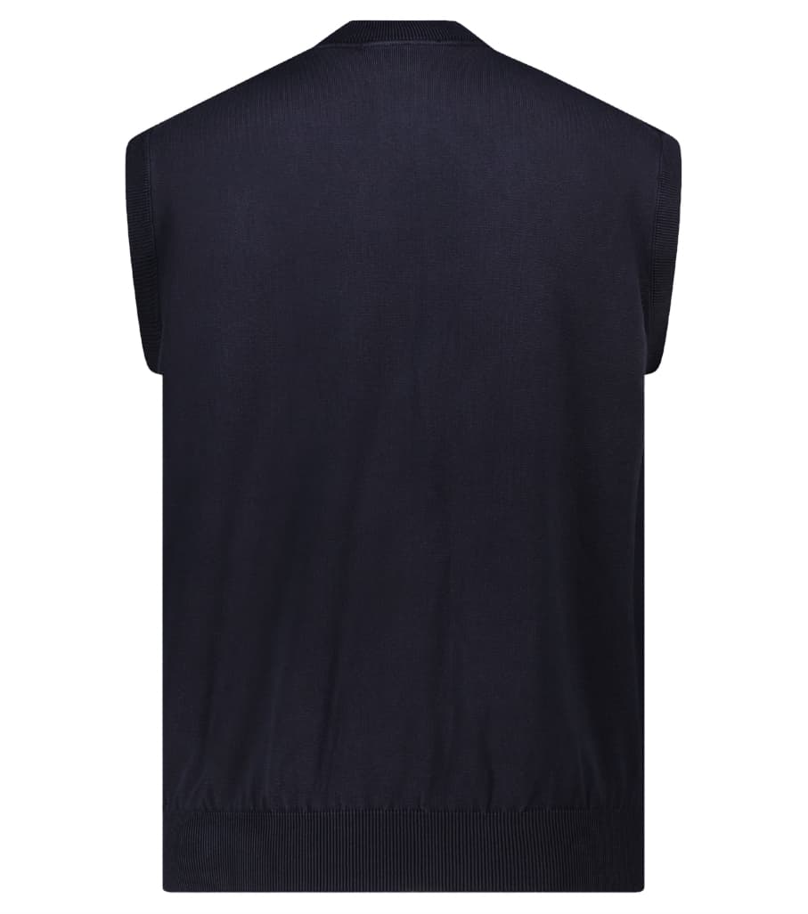 Gilet con zip blu notte