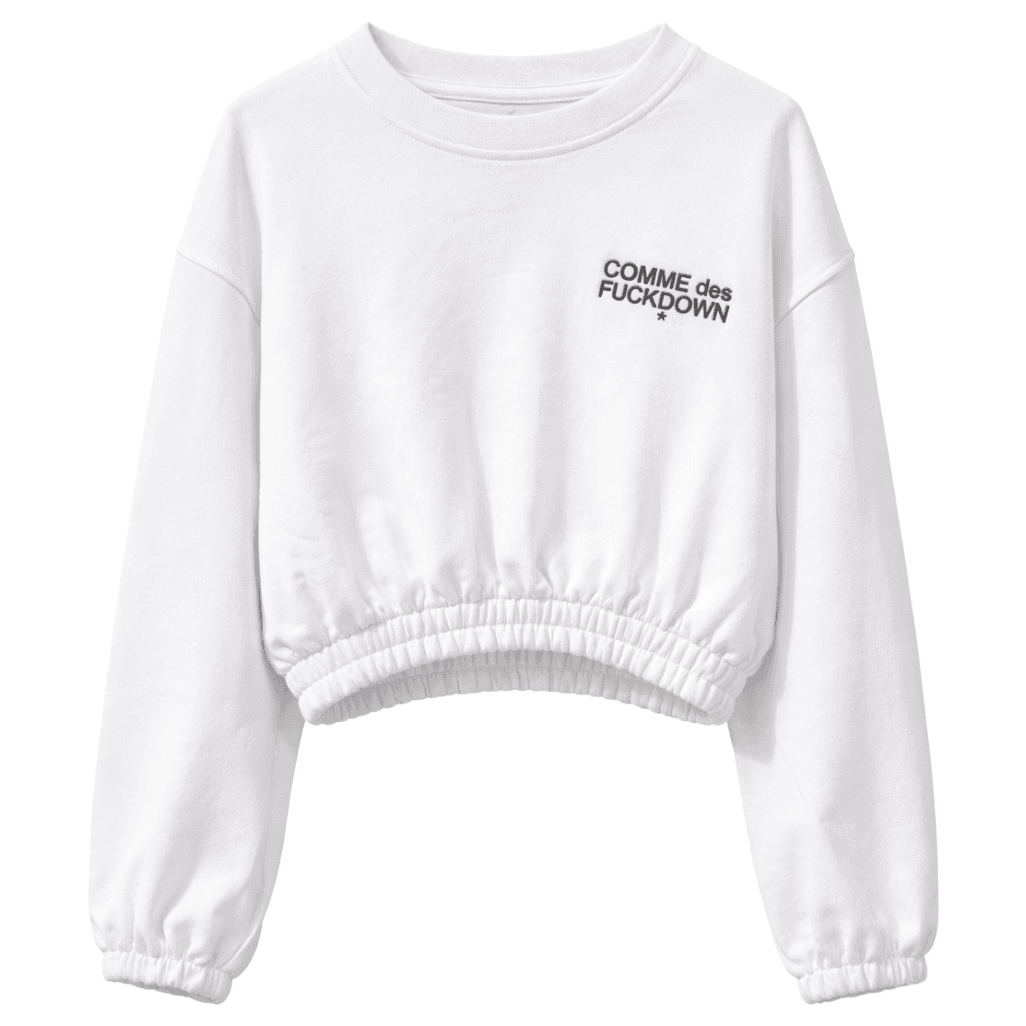 Comme Des Fuckdown Felpa bianca