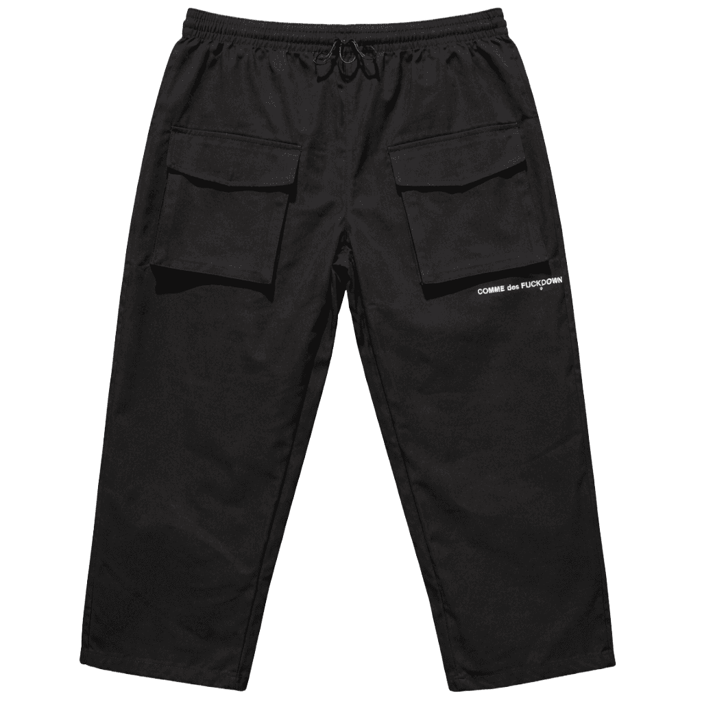 Comme Des Fuckdown Pantaloni neri con coulisse