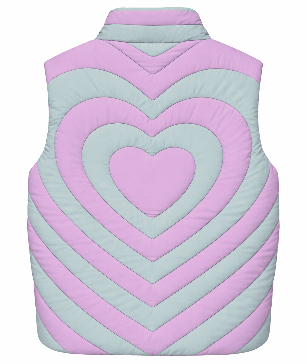 Gilet trapuntato con stampa