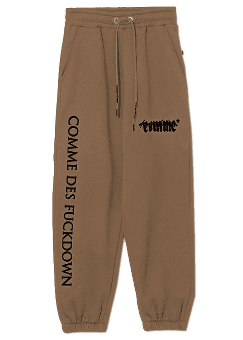 Comme Des Fuckdown Pantaloni felpa marroni