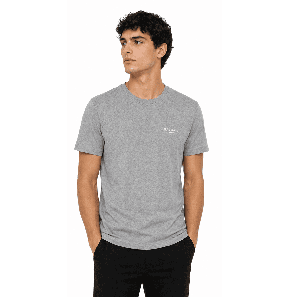 T-shirt balmain logo vellutino