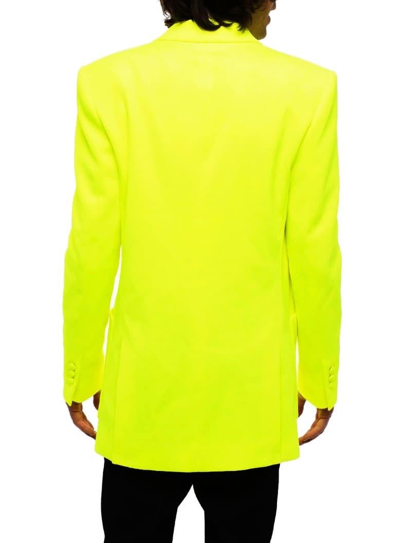 Blazer doppiopetto giallo fluo