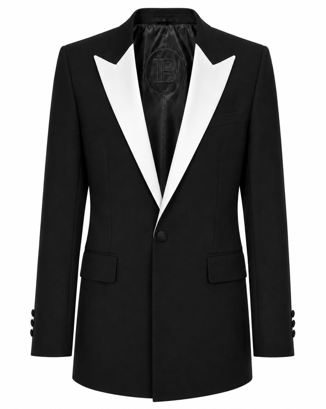 Balmain Giacca elegante rever bianchi