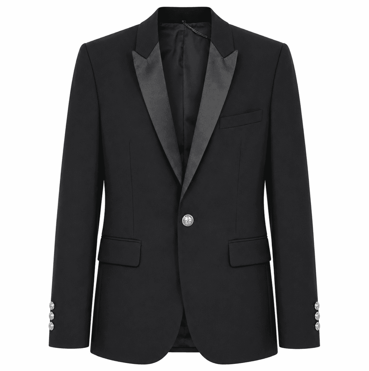 Balmain Giacca monopetto rever lucidi
