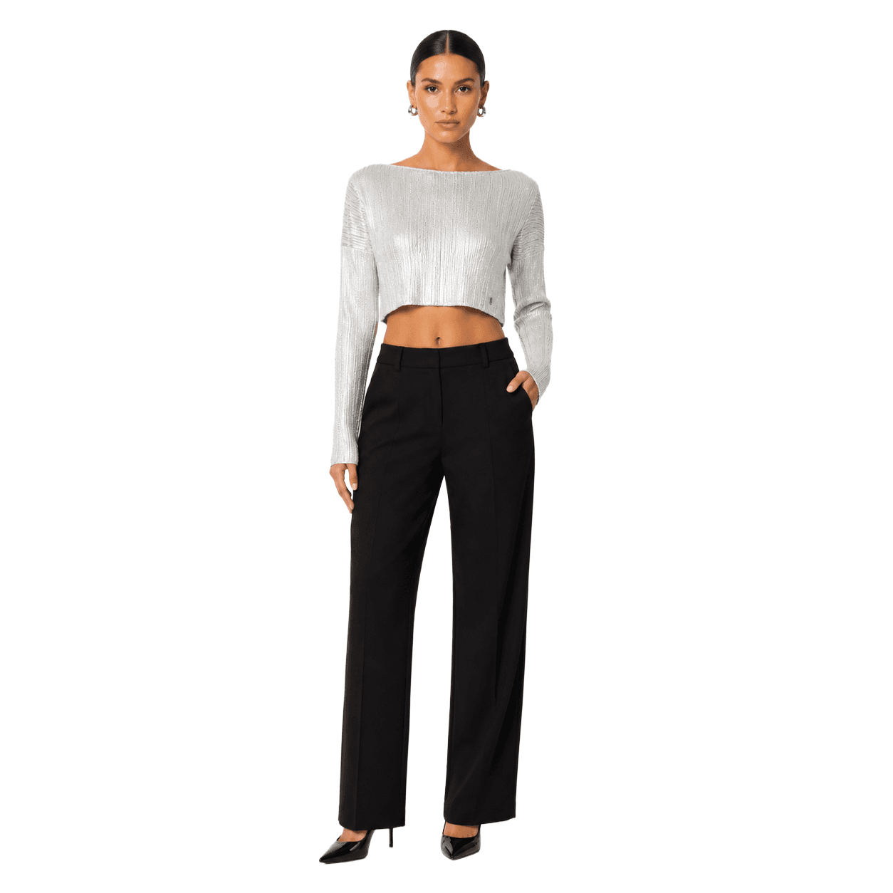 Balmain Top a maniche lunghe