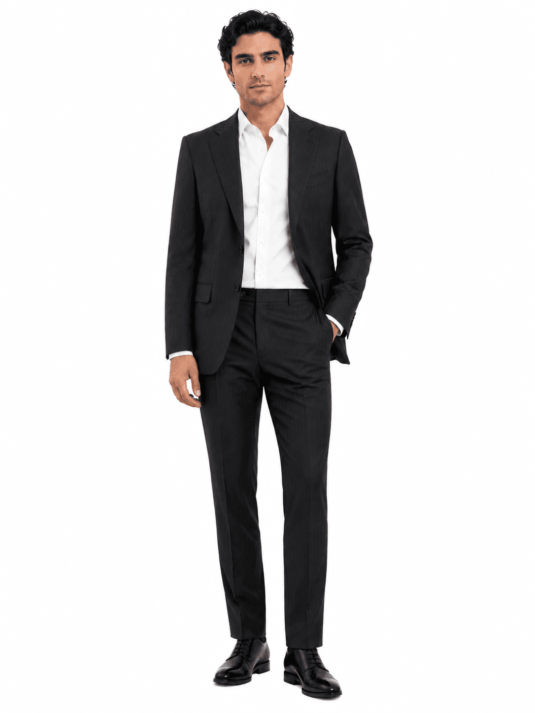 Ermenegildo Zegna Tessuto Completo lana gessato blu
