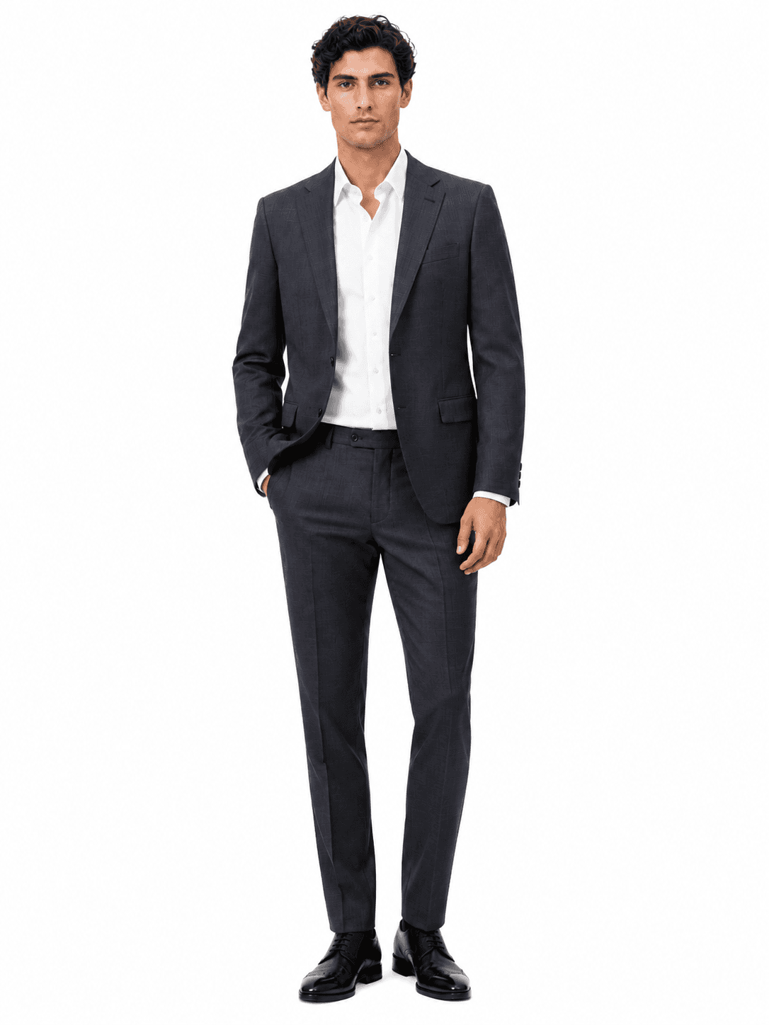 Ermenegildo Zegna Tessuto Completo lana blu principe di galles