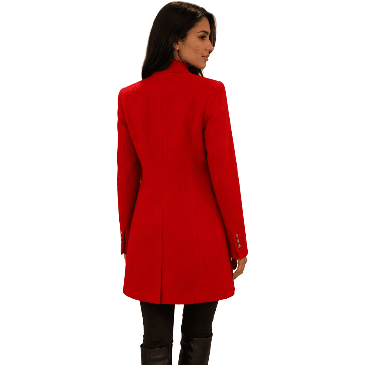 Cappotto monopetto rosso