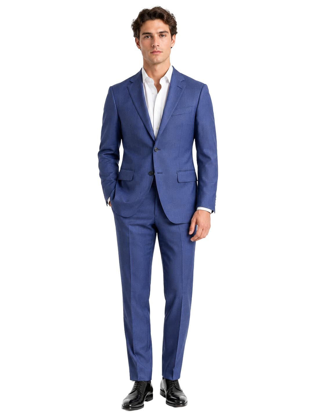 Ermenegildo Zegna Tessuto Completo lana blu royal