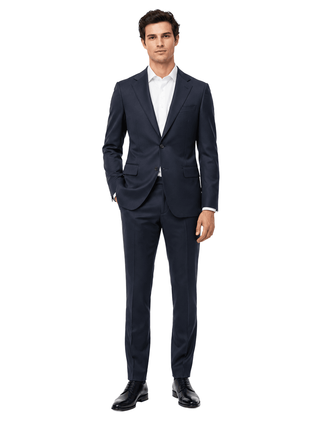 Ermenegildo Zegna Tessuto Completo lana blu scuro